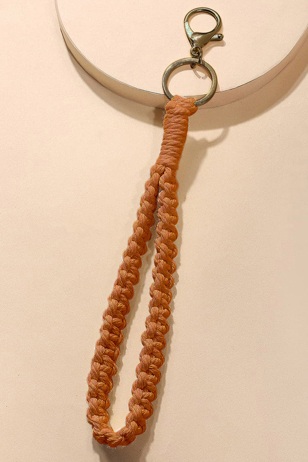 Maple Syrup Macrame Wristlet Keychain